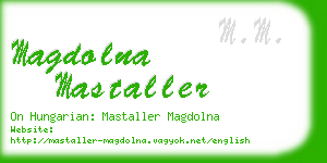 magdolna mastaller business card